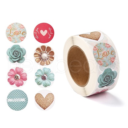 3D Flower & Heart Pattern Roll Stickers DIY-B031-05-1