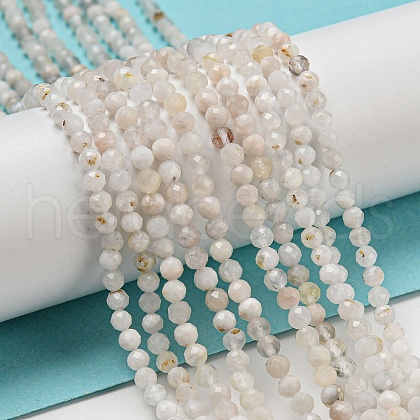 Natural Rainbow Moonstone Beads Strands G-A097-A02-03-1