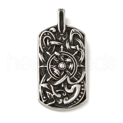 316 Surgical Stainless Steel Pendants STAS-Z073-75AS-04-1