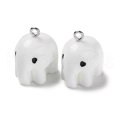Opaque Resin Pendants RESI-G077-04C-1