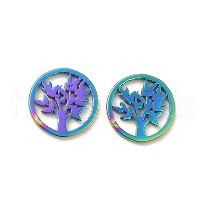 304 Stainless Steel Tree of Life Charms STAS-H214-21RC-1