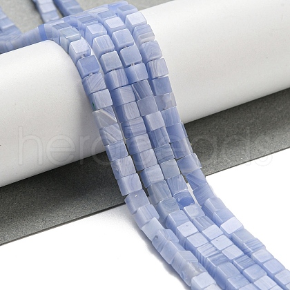 Synthetic Blue Lace Agate Beads Strands G-C129-A15-01-1