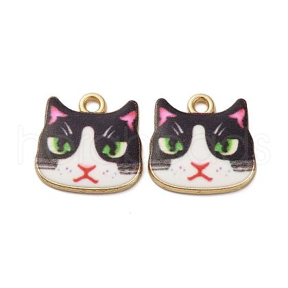 Alloy Enamel Pendants ENAM-V002-04G-05-1