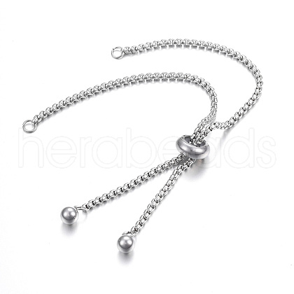 Tarnish Resistant Adjustable 304 Stainless Steel Bracelet Making X-STAS-F183-10P-1
