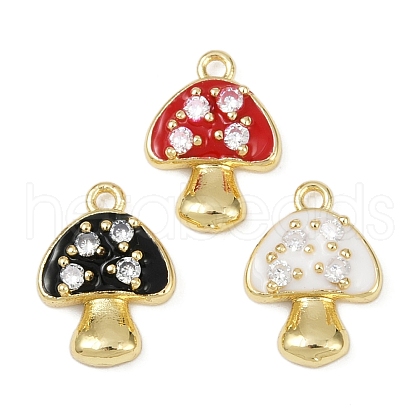 Brass Micro Pave Cubic Zirconia Pendants KK-R224-03G-1