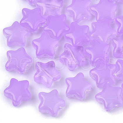 Transparent Spray Painted Glass Beads X1-GLAA-N035-01-A04-1