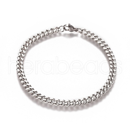 Tarnish Resistant Men's Curb Chain BJEW-E369-13D-1