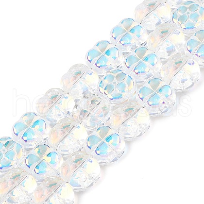 Electroplate Glass Beads Strands EGLA-T021-06B-1