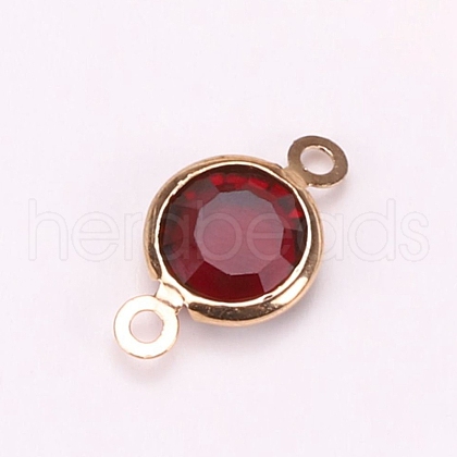 Brass Pave Glass Connector Charms FIND-WH0420-93KCG-04-1