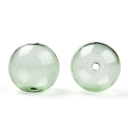 Transparent Blow High Borosilicate Glass Globe Beads X-GLAA-T003-09D-1