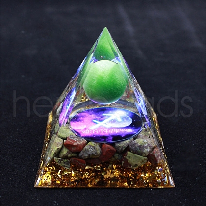 Luminous Constellation Orgonite Pyramid Resin Energy Generators PW-WGB3061-09-1