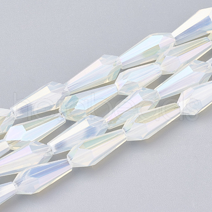 Electroplate Glass Beads Strands EGLA-T008-12L-1