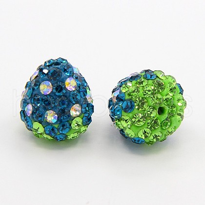 Clay Polymer Rhinestone Beads RB-A051-E03-1