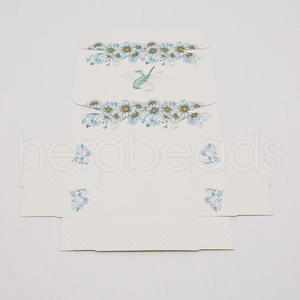 Flower Pattern Paper Gift Boxes CON-WH0182-03C-1