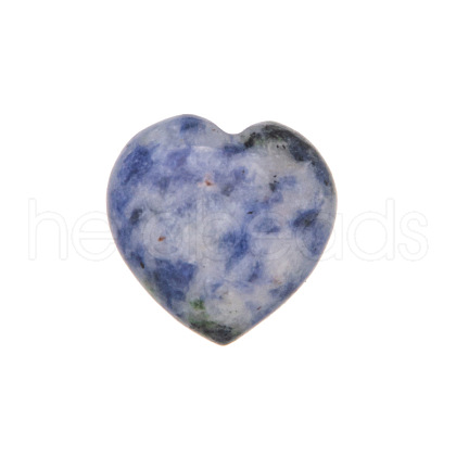 Natural Blue Spot Jasper Heart Sculpture Display Decorations PW-WG48DEF-12-1