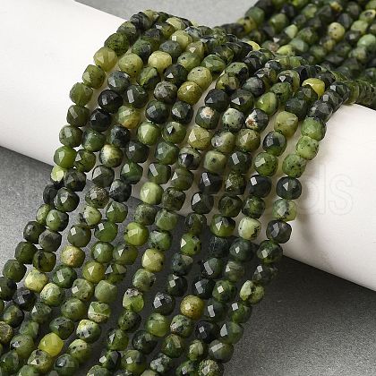 Natural Canadian Jade Beads Strands G-G259-C04-4x4mm-1