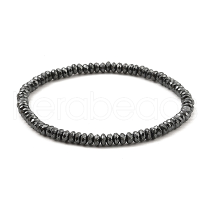 Synthetic Non-Magnetic Hematite Beaded Bracelets BJEW-E084-02A-1
