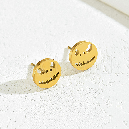 Fashion Halloween Ghost Stainless Steel Stud Earrings TM4977-1