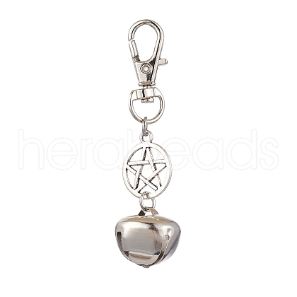 Iron Bell Pendant Decoration HJEW-JM02276-03-1