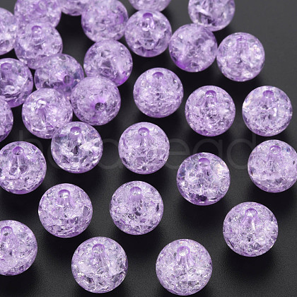 Transparent Crackle Acrylic Beads MACR-S373-66B-N15-1