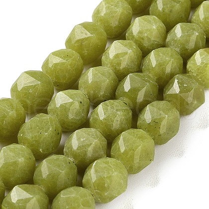 Natural Olive Jade Beads Strands G-NH0021-A17-02-1