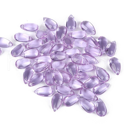 5Pcs Transparent Glass Beads GLAA-PW0001-25T-1