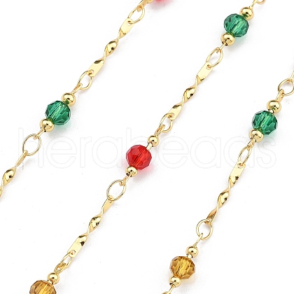 Brass Round Link Chains KK-D368-01G-F-1