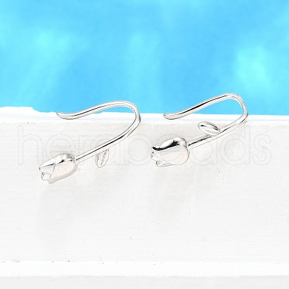 S925 Sterling Silver Stud Earrings EJEW-P305-02G-P-1