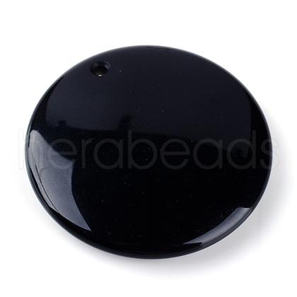 Natural Obsidian Pendants G-Q458-20-1