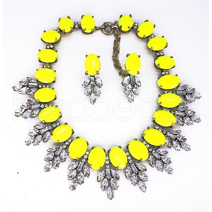 Alloy Rhinestone Jewelry Sets FS-WG3ECD0-08-1