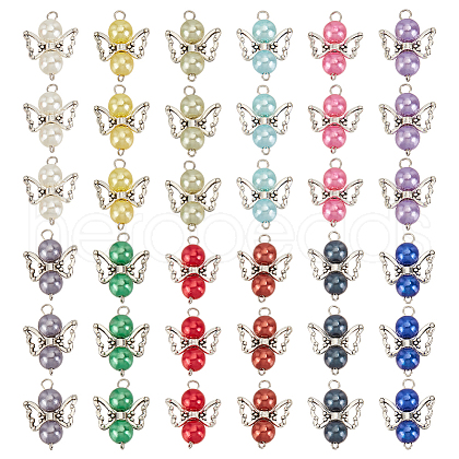 Acrylic & Alloy Connector Charms PALLOY-GO00019-1