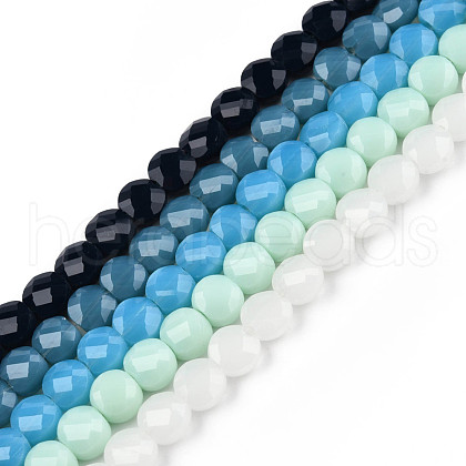 Imitation Jade Glass Beads Strands GLAA-N052-06-1