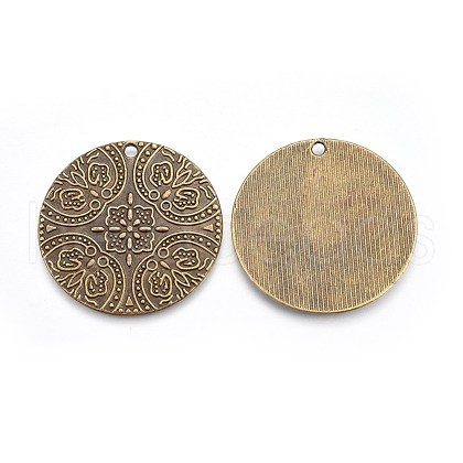 Tibetan Style Alloy Pendants TIBEP-QA2298-AB-LF-1