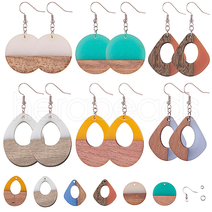 SUNNYCLUE 6 Pairs DIY Dangle Earring Making Kits DIY-SC0007-05-1