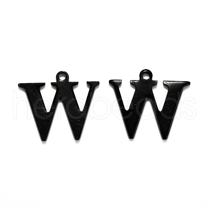 304 Stainless Steel Alphabet Charms STAS-H122-W-EB-1