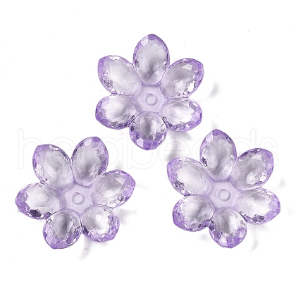 Transparent Acrylic Bead Caps OACR-H118-03C-1