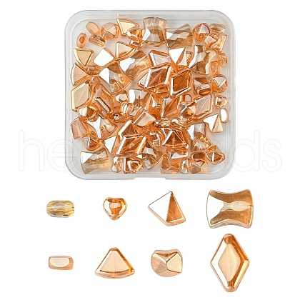 80Pcs 8 Styles Electroplate Glass Beads Strands EGLA-YW0003-23-1