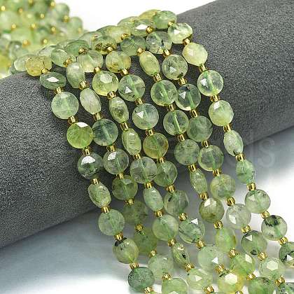 Natural Prehnite Beads Strands G-C116-A07-02-1