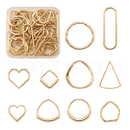 Craftdady 60Pcs 10 Styles Alloy Linking Rings FIND-CD0001-15-1
