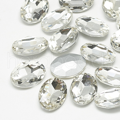 Pointed Back Glass Rhinestone Cabochons RGLA-T080-10x12mm-01-1