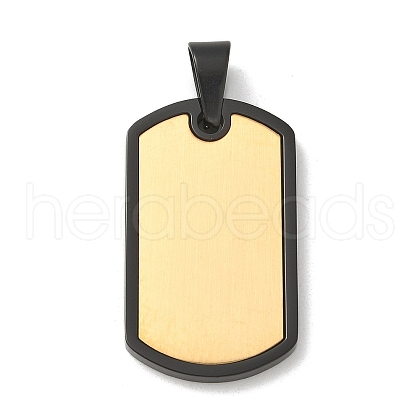 PVD Vacuum Plating 304 Stainless Steel Stamping Blank Tag Pendants STAS-G346-20GEB-1