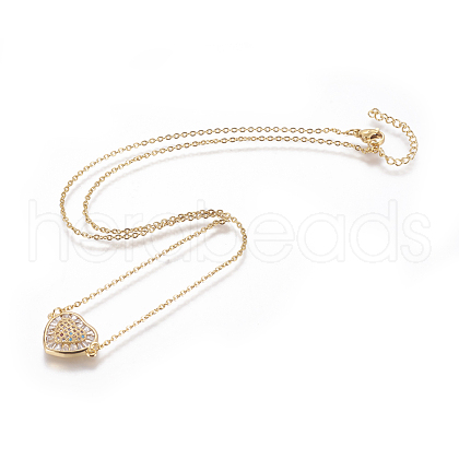304 Stainless Steel Pendant Necklaces NJEW-E141-02G-1
