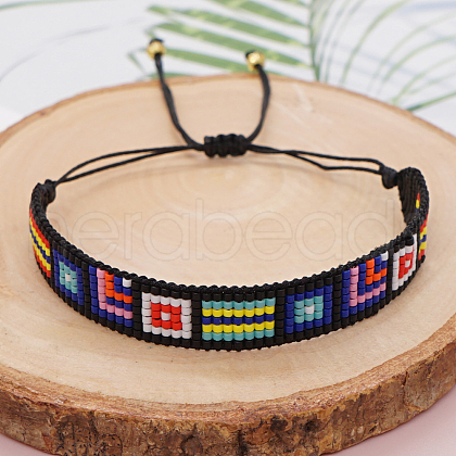 Bohemian Style Japanese Miyuki Glass Seed Beaded Braided Bead Bracelets for Women DC8126-1
