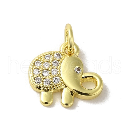 Real 18K Gold Plated Brass Pave Cubic Zirconia Pendants KK-M283-02D-01-1