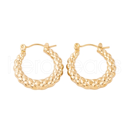 Ion Plating(IP) 304 Stainless Steel Hoop Earrings for Women EJEW-P279-22G-1