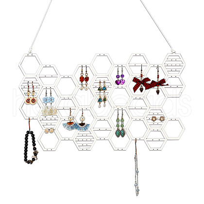 Wood Earring Display Stands EDIS-WH0022-33-1