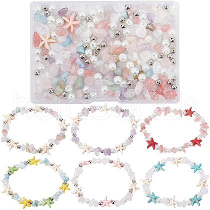 SUNNYCLUE DIY Starfish Stackable Bracelet Making Kit DIY-SC0024-29-1
