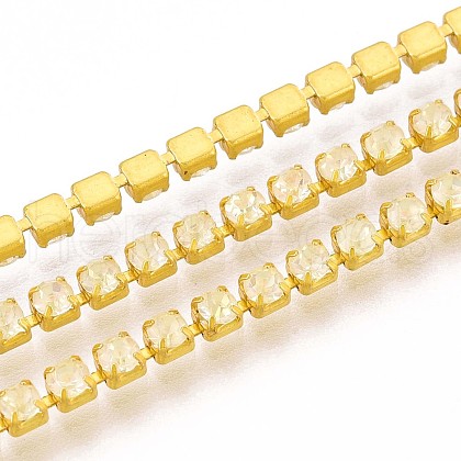 Iron Rhinestone Cup Chains CH-T006-05B-10-1