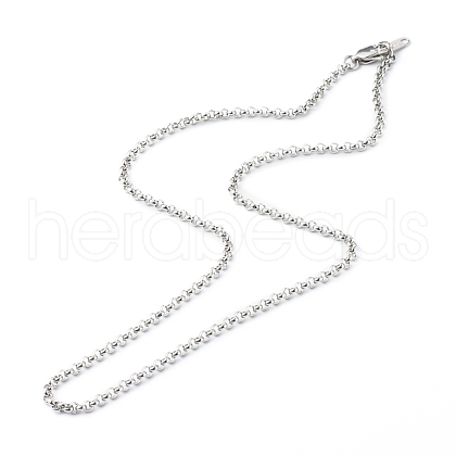 304 Stainless Steel Rolo Chain Necklaces NJEW-JN03568-01-1