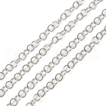 Anti-Tarnish Rhodium Plated 925 Sterling Silver Round Cable Chains STER-F052-10P-1